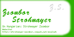 zsombor strohmayer business card